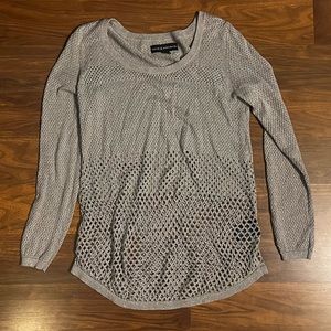 Lightweight shimmer silver sweater